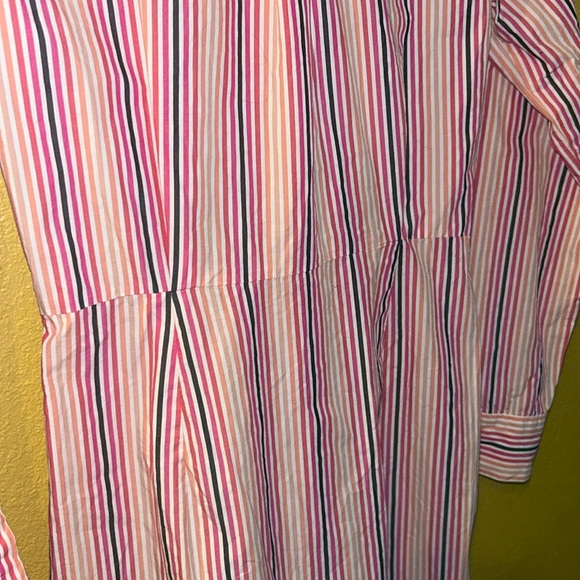 Calvin Klein Striped Shirtdress Front Tie Sz 2 - Picture 5 of 6